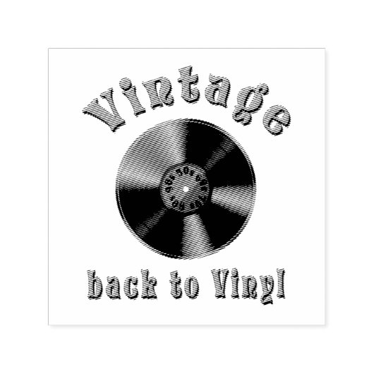 Retro Schallplatte, Vinyl, Vintage, Oldie    Permastempel (Design)