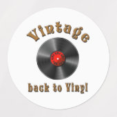 Retro Schallplatte, Vinyl, Vintage, Oldie Runder Etiketten (Design 2)