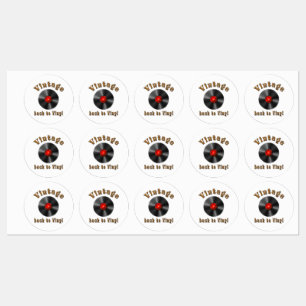 Retro Schallplatte, Vinyl, Vintage, Oldie Runder   Etiketten