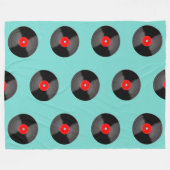 Retro-Schallplatten-Decke Fleecedecke (Vorderseite (Horizontal))