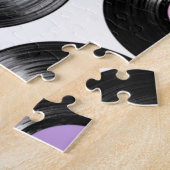 Retro-Schallplatten Farbige Muster Puzzle (Seite)