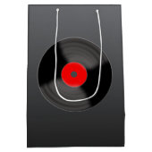 Retro-Schallplatten-Geschenktasche Mittlere Geschenktüte (Rückseite)