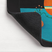 Retro-Schallplatten-Illustration einer sich streck Mousepad (Ecke)