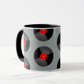 Retro-Schallplatten-Kaffeetasse Tasse (Vorderseite Links)