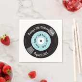 Retro-Schallplatten-Party Serviette (Beispiel)