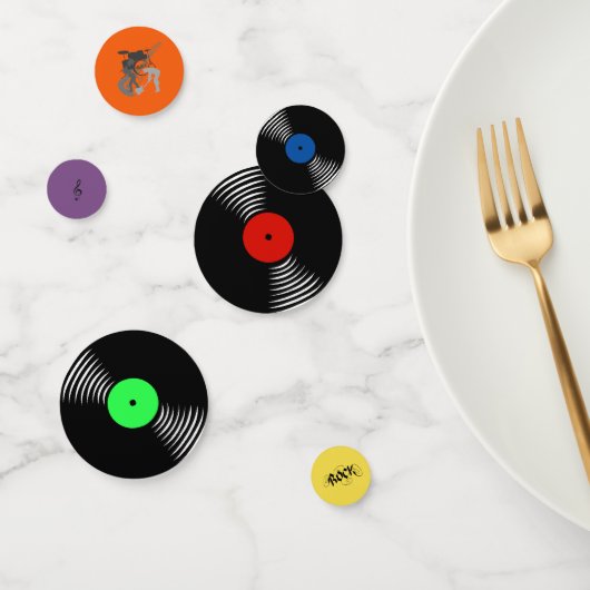 Retro-Schallplatten-Tischkonfetti Konfetti (Gruppe)