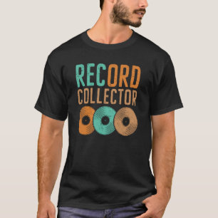 Retro-Schallplattensammler-Musik-Vinyl-Schallplatt T-Shirt