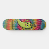Retro Scharfe Grüne Paprika Skateboard (Horizontal)