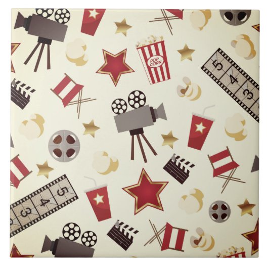 Retro Schauspiel Movies Theater Fliese (Vorderseite)