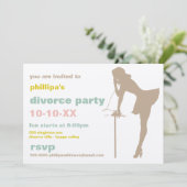 Retro-Scheidung Party Einladungen (Stehend Vorderseite)