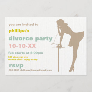 Retro-Scheidung Party Einladungen