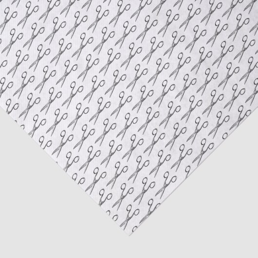 Retro-Scheren Muster - Minimaler Haarsalon Seidenpapier (Ausschnitt)