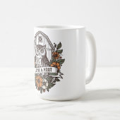 Retro-Scheune Uhu 'I gib a hoot' Design Kaffeetasse (VorderseiteRechts)