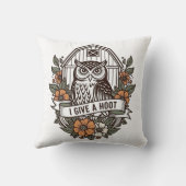 Retro-Scheune Uhu 'I gib a hoot' Design Kissen (Rückseite)