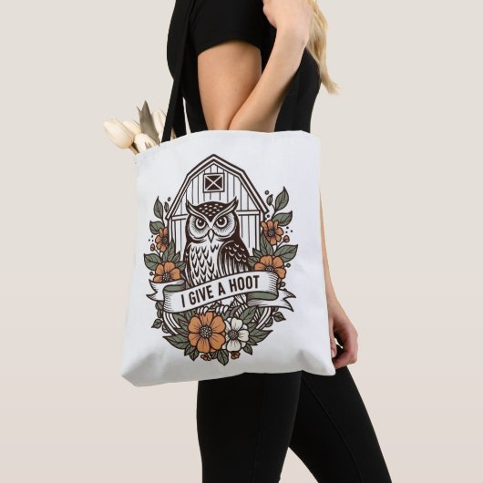 Retro-Scheune Uhu 'I gib a hoot' Design Tasche (Von Nahem)