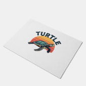 Retro-Schildkröten-T-Shirt Fußmatte (Schrägansicht)