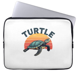 Retro-Schildkröten-T-Shirt Laptopschutzhülle