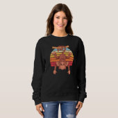 Retro-Schimpanse-Zoo-Tier-Affe Süßer Affe Sweatshirt (Vorne ganz)