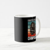 Retro-Schimpansen-Zitat-Ape leicht ablenkbar durch Kaffeetasse (VorderseiteRechts)