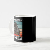 Retro-Schimpansen-Zitat-Ape leicht ablenkbar durch Kaffeetasse (Vorderseite Links)