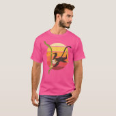 Retro Schimpanze Tieraffe T-Shirt (Vorne ganz)