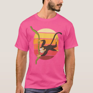 Retro Schimpanze Tieraffe T-Shirt