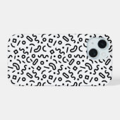 Retro-Schlangenlinien-Muster iPhone 15 Hülle (Rückseite (Horizontal))