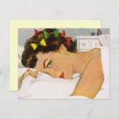 Retro SCHLUMMER Party Einladung (Vorne/Hinten)