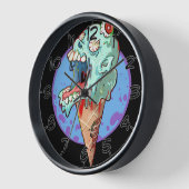 Retro-Schmelzen Eiscreme Drill Skull Uhr (Winkel)