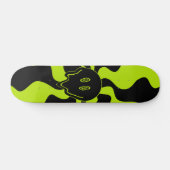 Retro-Schmelzlächeln in Lime Green und Schwarz Skateboard (Horizontal)