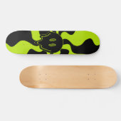 Retro-Schmelzlächeln in Lime Green und Schwarz Skateboard (Horizontal)