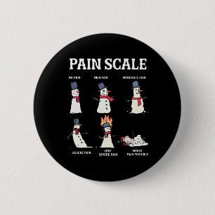 Retro-Schmerzbewertung Schneemann Trauma-Krankensc Button