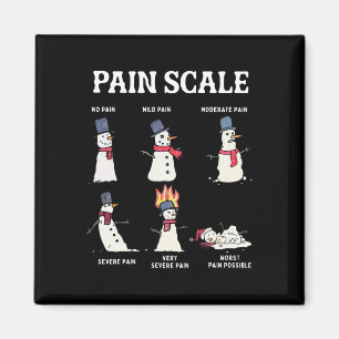Retro-Schmerzbewertung Schneemann Trauma-Krankensc Magnet