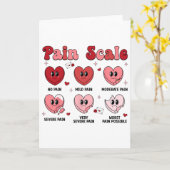 Retro-Schmerzskala Herz-Trauma-Krankenschwester Va Karte (Gelbe Blume)