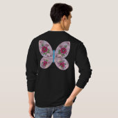 Retro Schmetterling T-Shirt (Schwarz voll)
