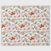 Retro-Schmetterlinge Geschenkpapier (Flach)