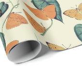 Retro-Schmetterlinge Geschenkpapier (Rolleneckpunkt)