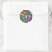 Retro-Schmetterlinge Runder Aufkleber (Tasche)
