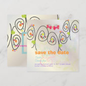 Retro-Schmetterlinge + Spring Bouquet/ Save the Da Date (Vorne/Hinten)