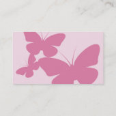 Retro Schmetterlinge Visitenkarte (Rückseite)