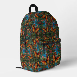 Retro-Schmetterlingsgarten Bedruckter Rucksack