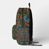Retro-Schmetterlingsgarten Bedruckter Rucksack (Rechts)