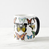 Retro-Schmetterlingsinsekt-Liebhaber Keramik Kaffe Kaffeetasse (VorderseiteRechts)