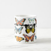 Retro-Schmetterlingsinsekt-Liebhaber Keramik Kaffe Kaffeetasse (Mittel)