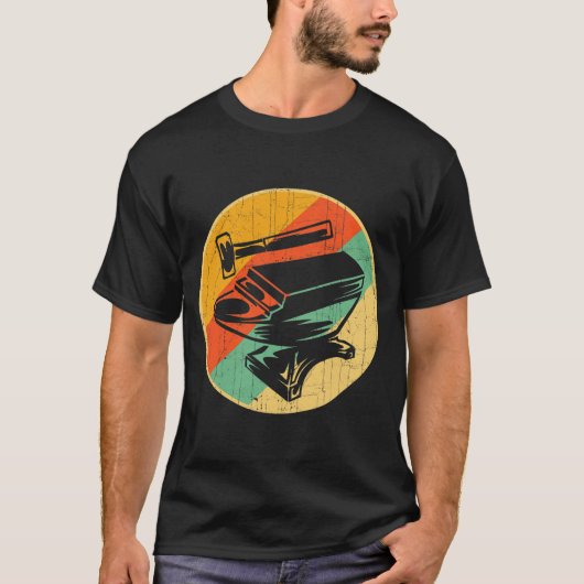 Retro-Schmied Vintage-Schmieden Schmieden T-Shirt (Vorderseite)