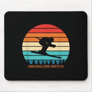 Retro Schmuggler Notch Vermont Skifahrer Retro S Mousepad