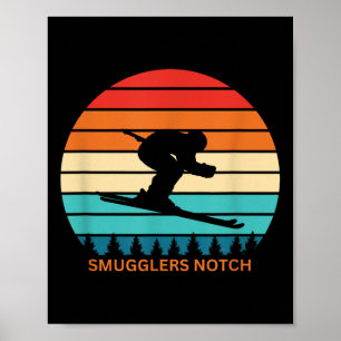 Retro Schmuggler Notch Vermont Skifahrer Retro S Poster