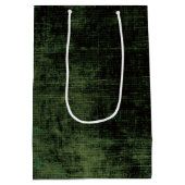 Retro Schmutz Emo grüne Beschaffenheit Mittlere Geschenktüte (Rückseite)