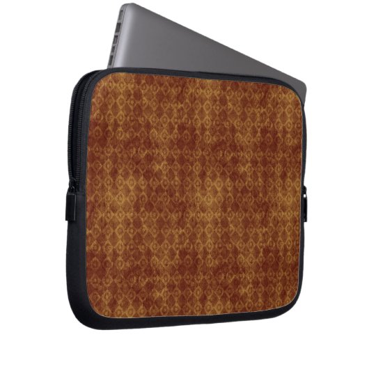 Retro Schmutz-Rost-Diamant-Muster Laptopschutzhülle (Vorne Rechts)