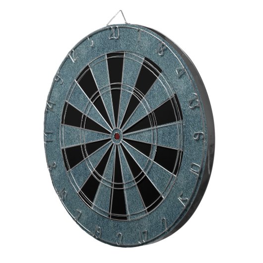 Retro Schmutz-Veloursleder-kundenspezifische blaue Dartscheibe (Vorderseite rechts)
